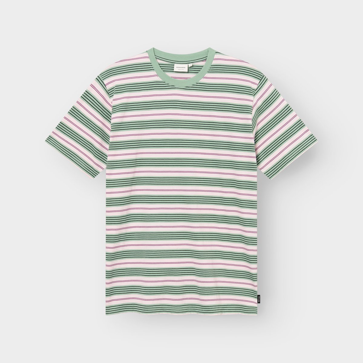 T-shirt Stockholm Stripes Retro Stripe Granite Green