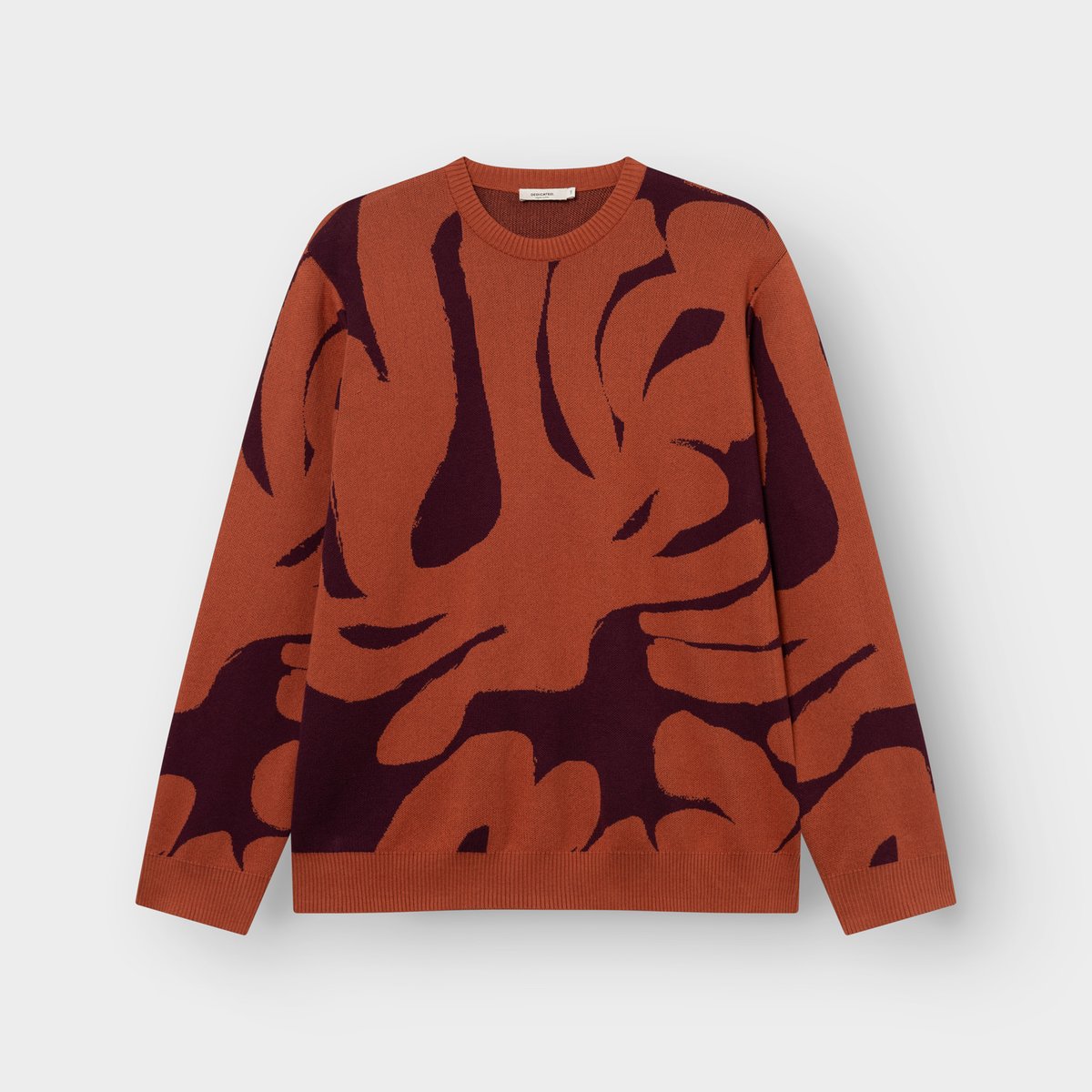 Sweater Mora Abstract Coral Fig Red