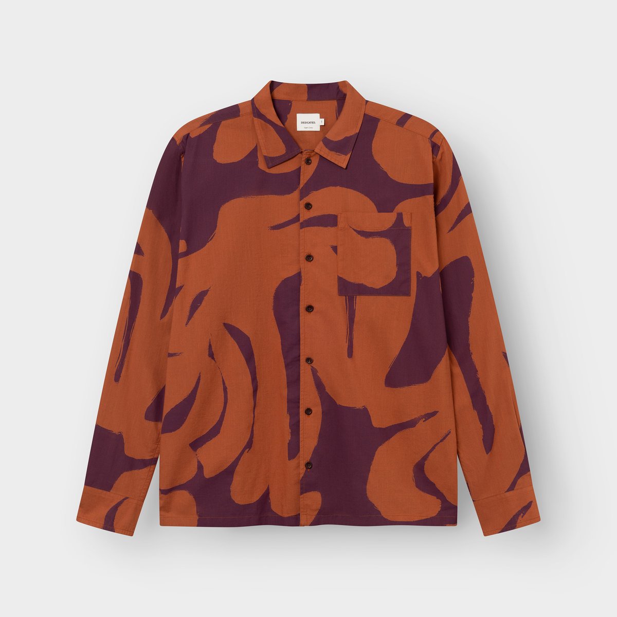 Shirt Edsta Abstract Coral Fig Red