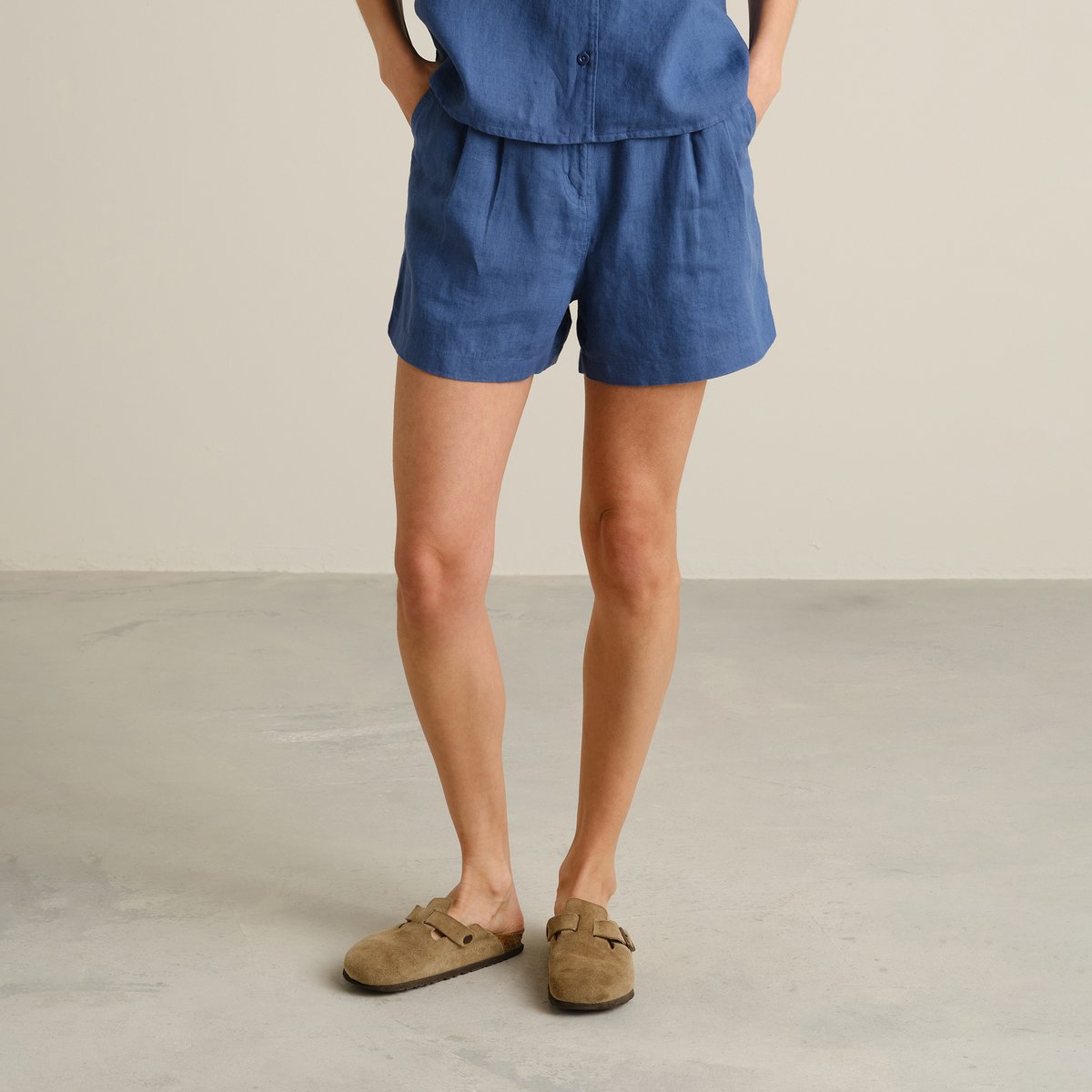 Shorts Djupvik Linen True Blue