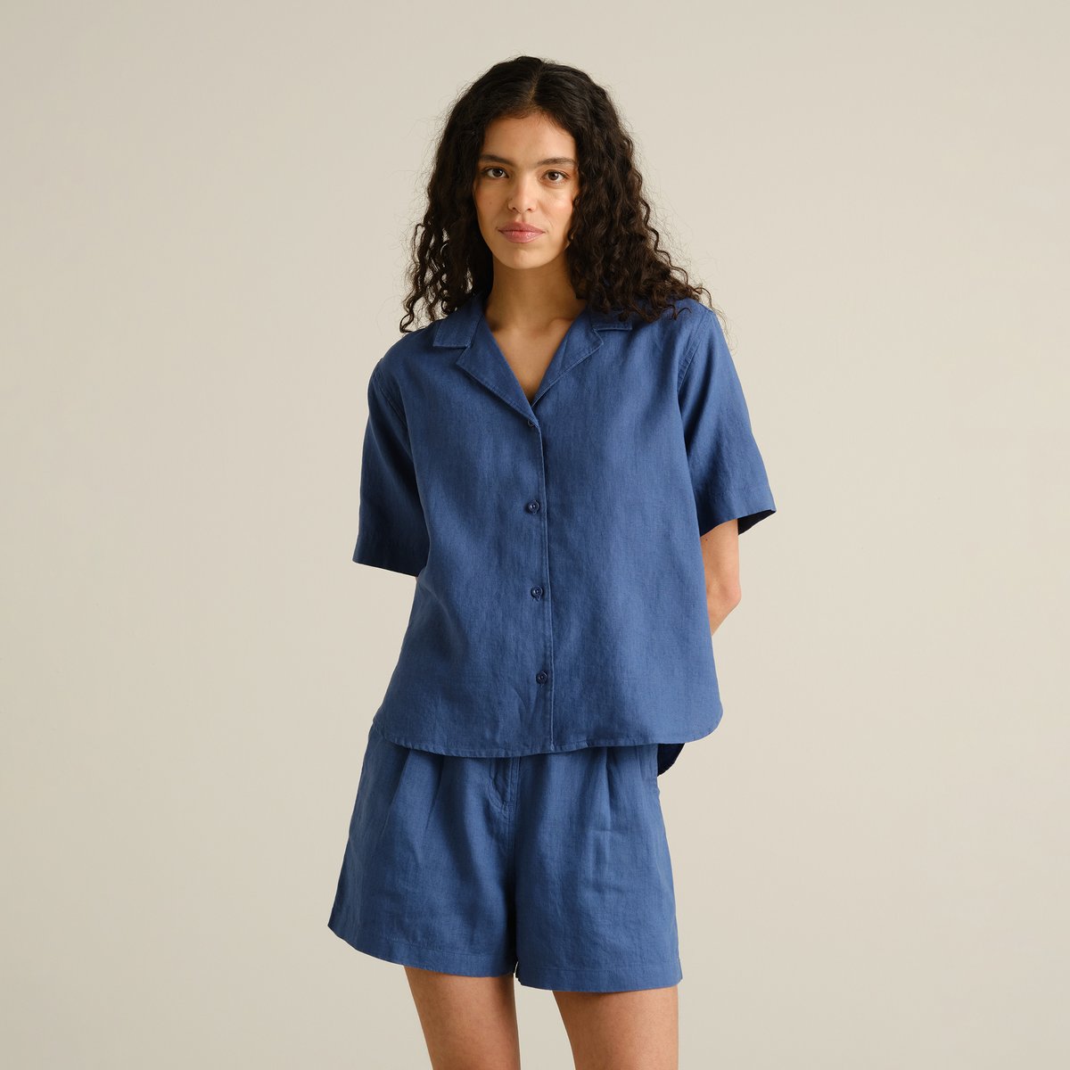 Shirt Torup Linen True Blue