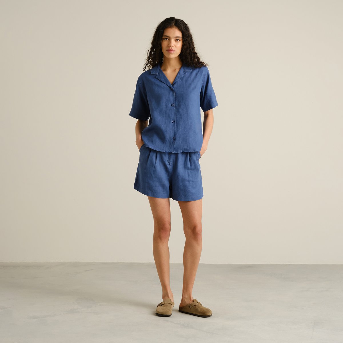 Shirt Torup Linen True Blue