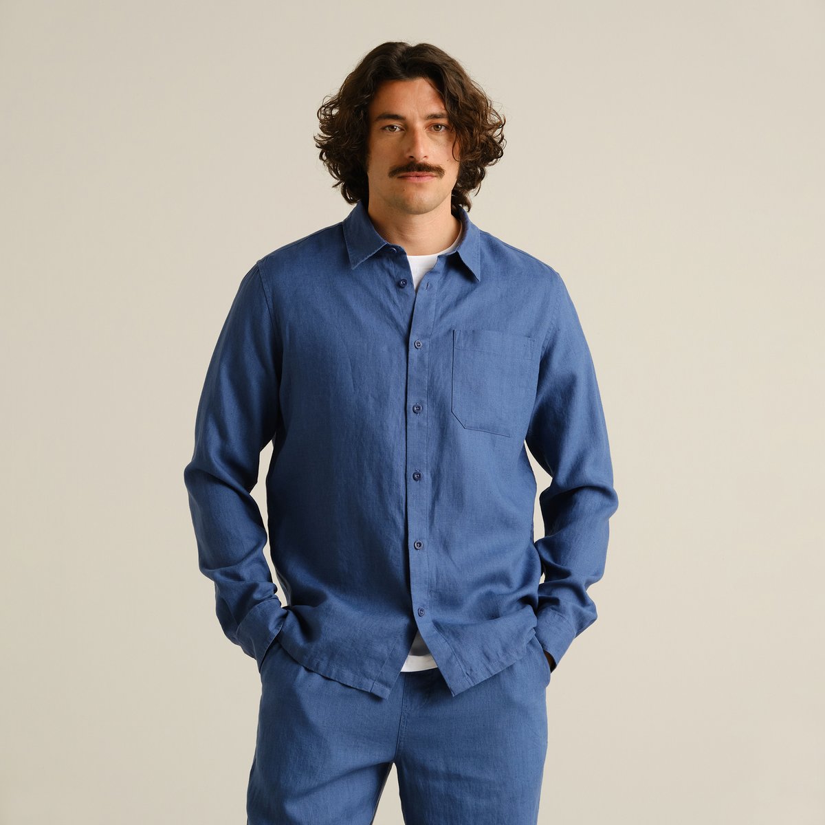 Shirt Rute Linen True Blue