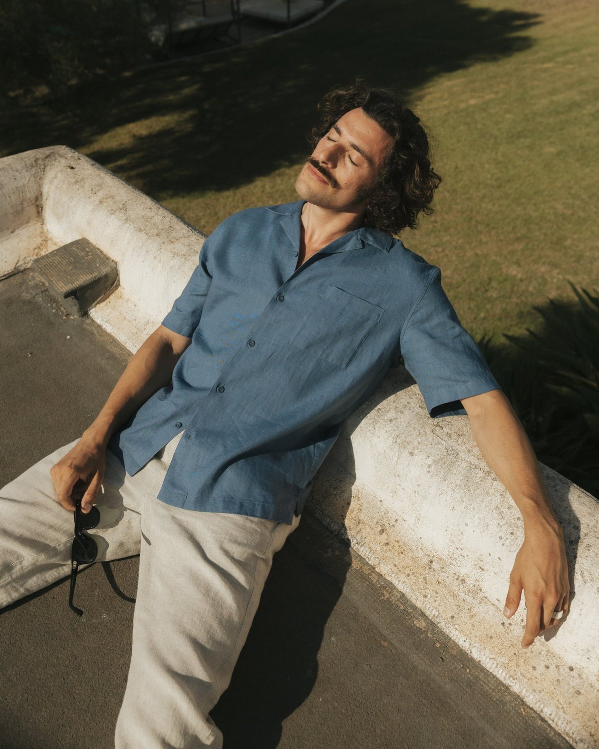 Shirt Marstrand Linen True Blue