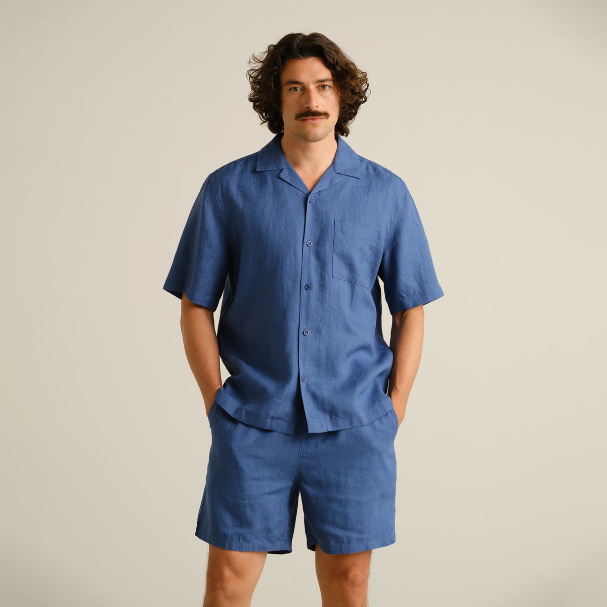 Shirt Marstrand Linen True Blue