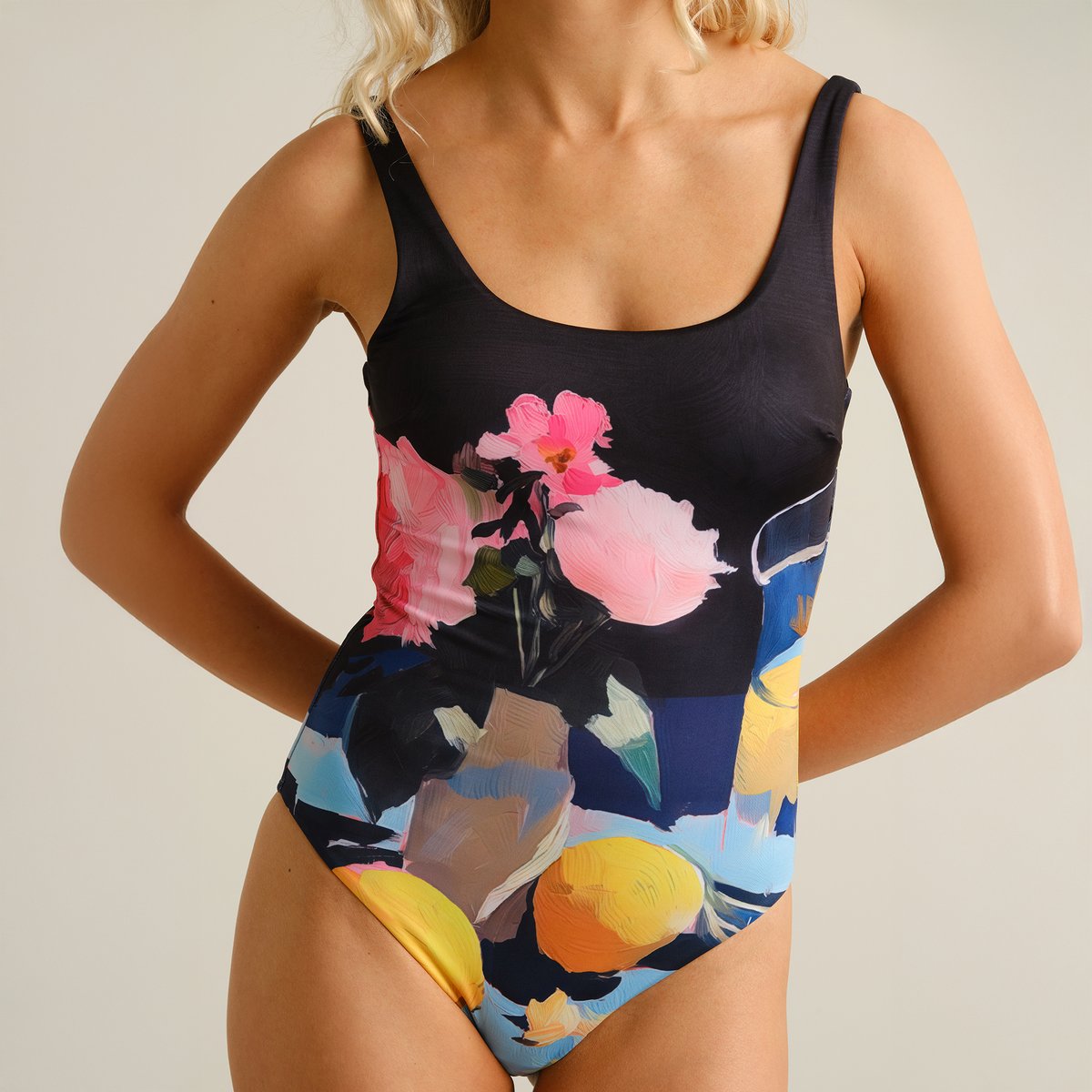 Swimsuit Simrishamn Lemons Still Life Black