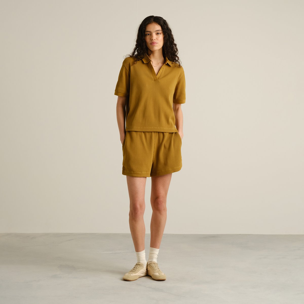 Top Nykil Waffle Bronze Yellow
