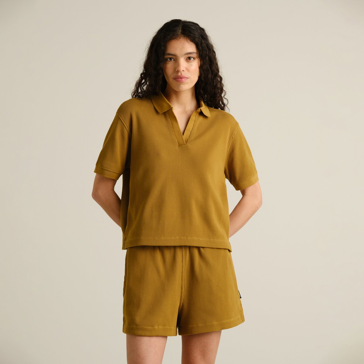 Top Nykil Waffle Bronze Yellow