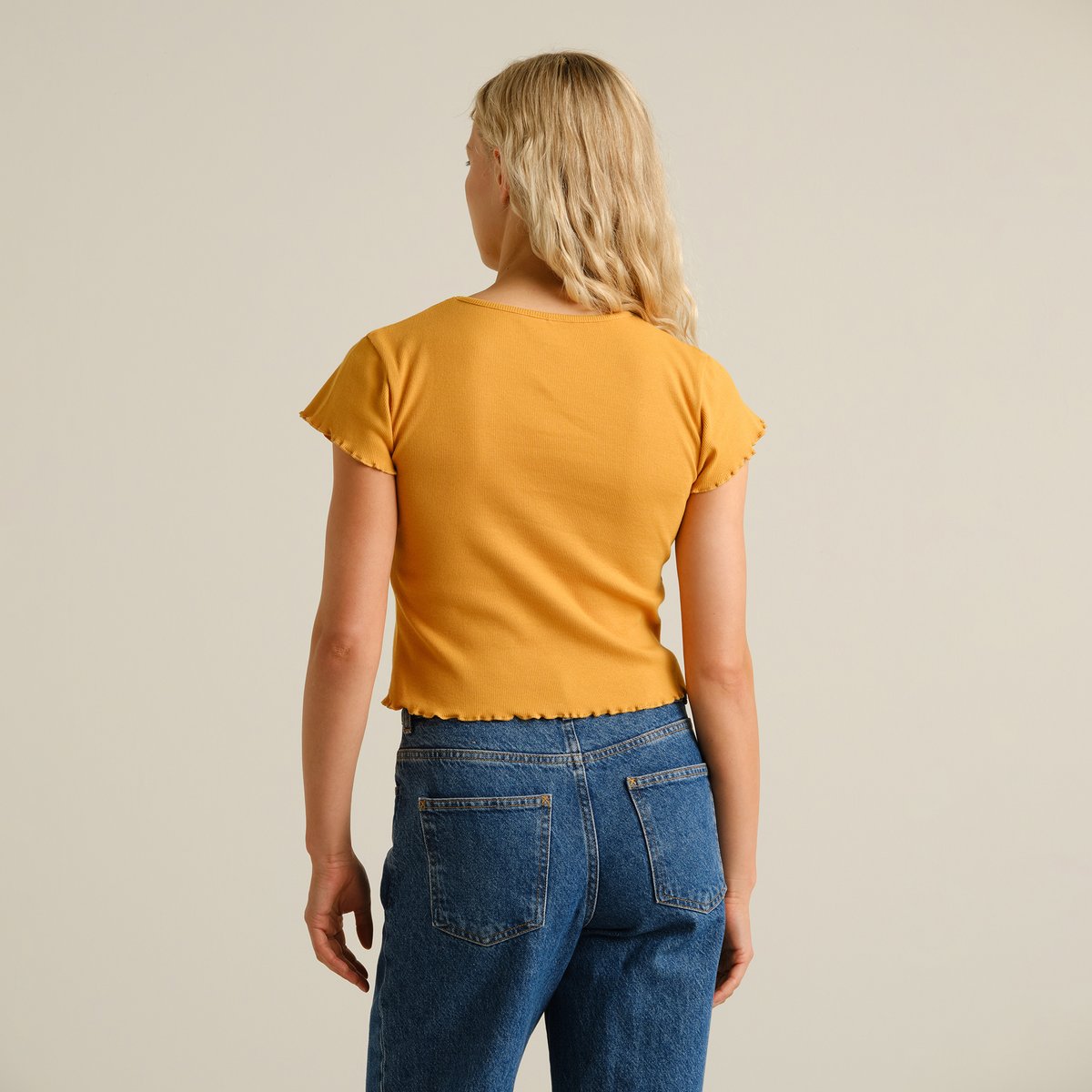 Rib Top Ven Amber Yellow
