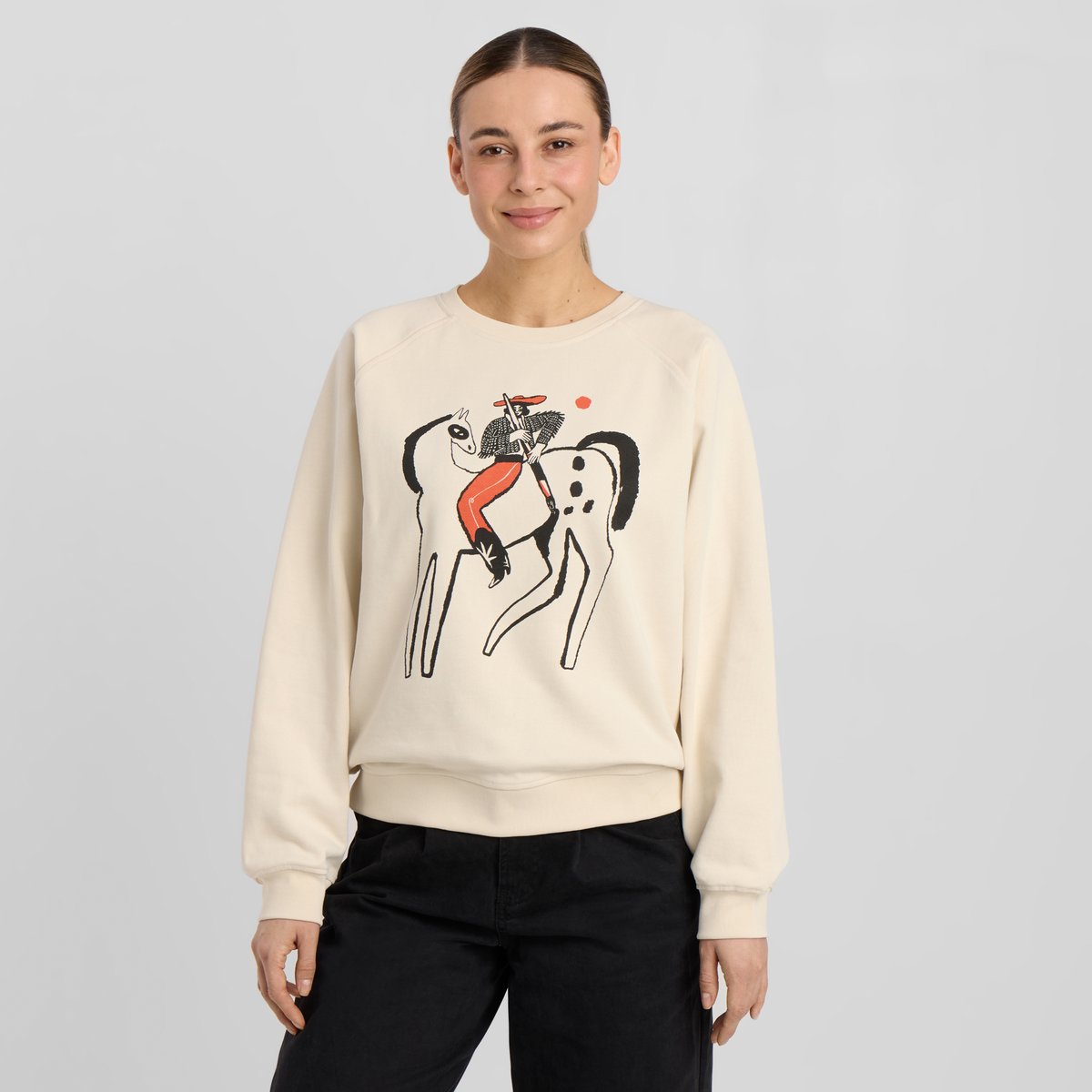 Sweatshirt Ystad Paint My Horse Egg White