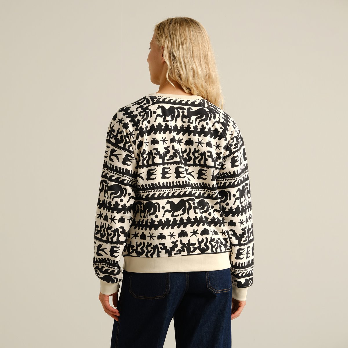 Sweatshirt Ystad Beach Gallop Egg White