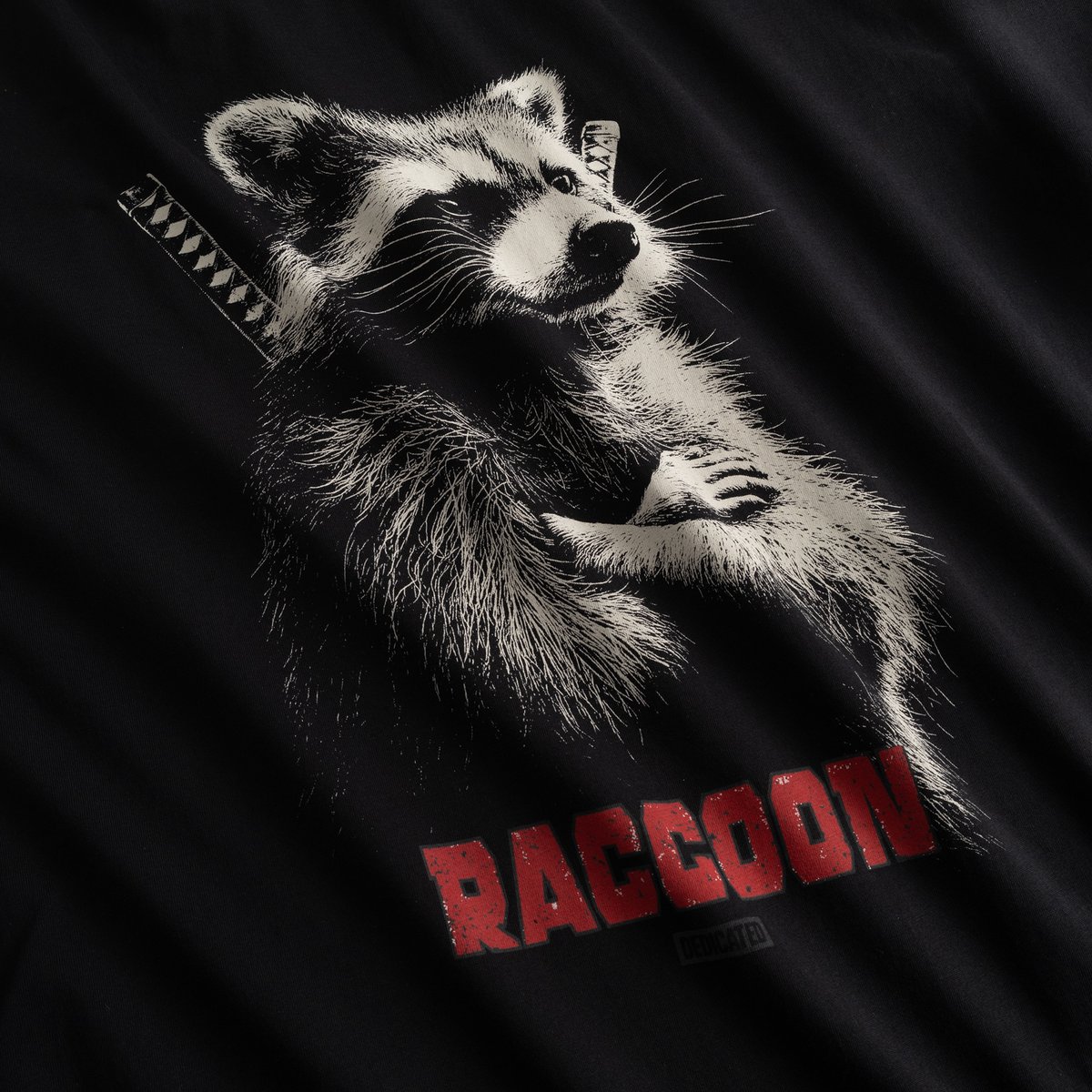 T-shirt Stockholm Raccoon Black