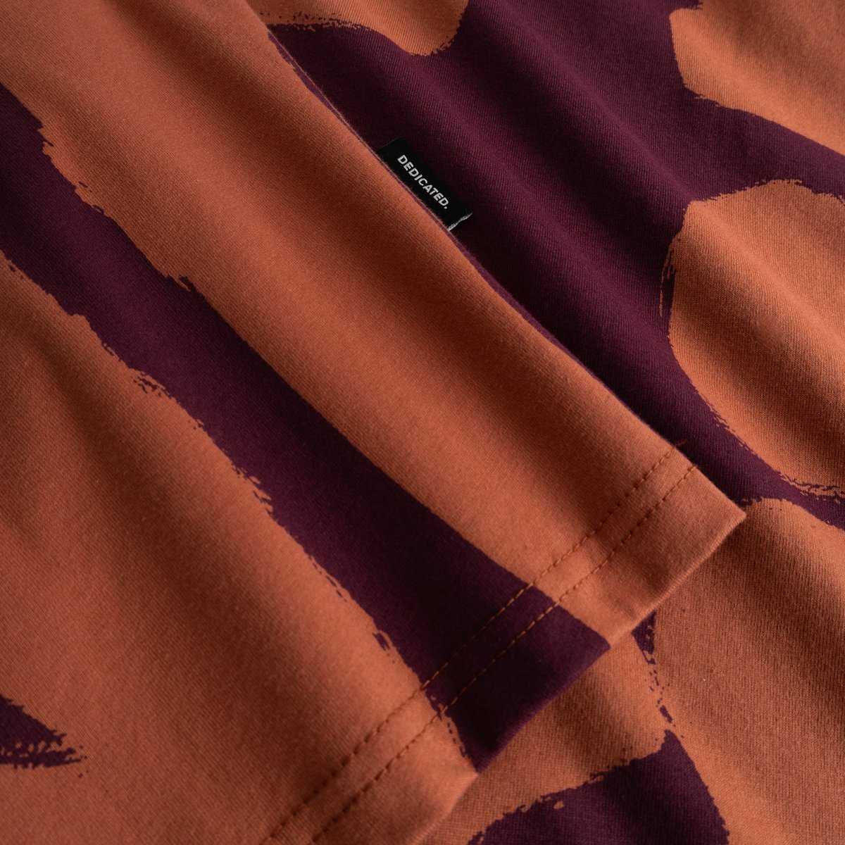 T-shirt Stockholm Abstract Coral Fig Red