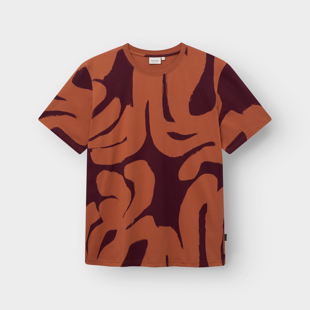 T-shirt Stockholm Abstract Coral Fig Red