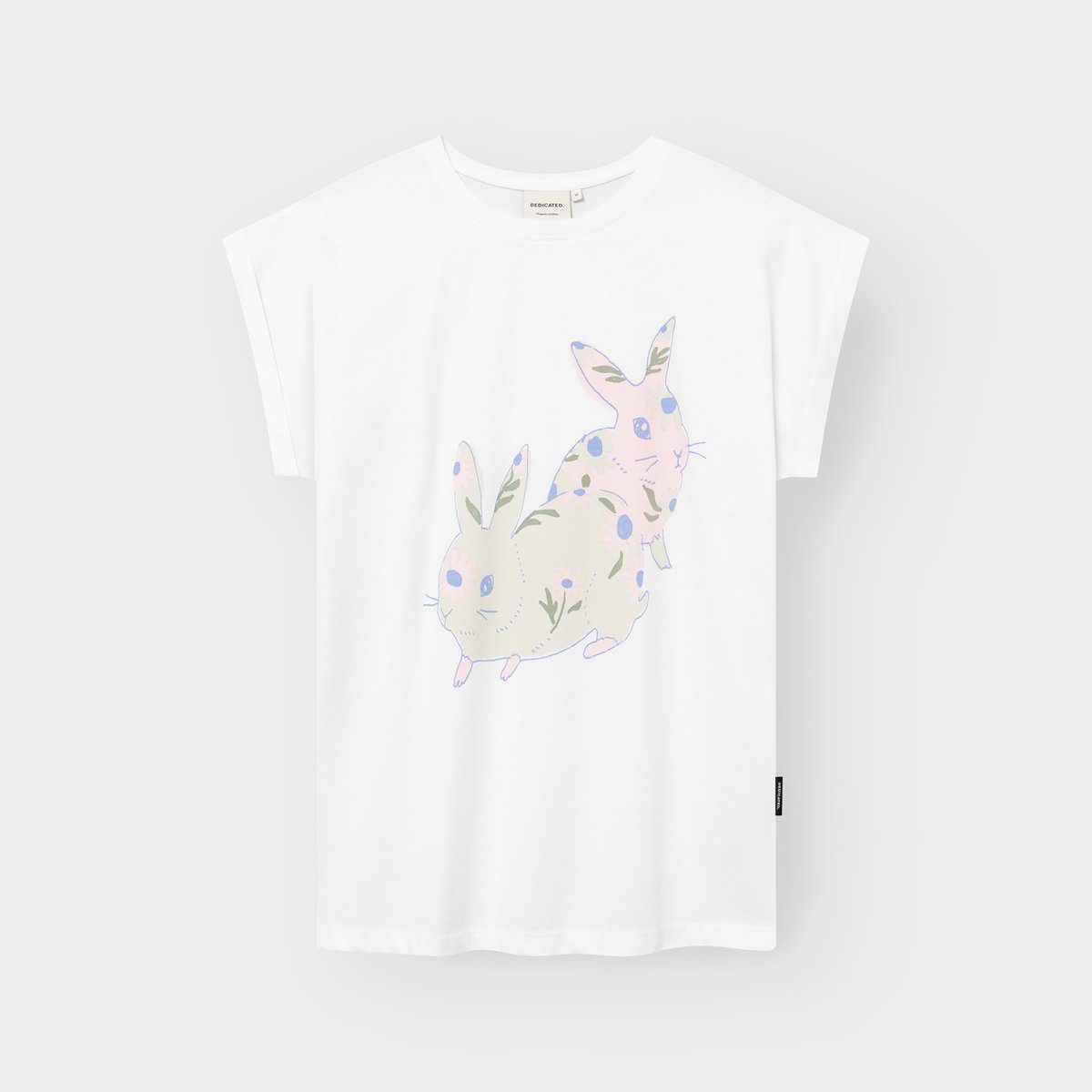 T-shirt Visby Flower Bunnies White