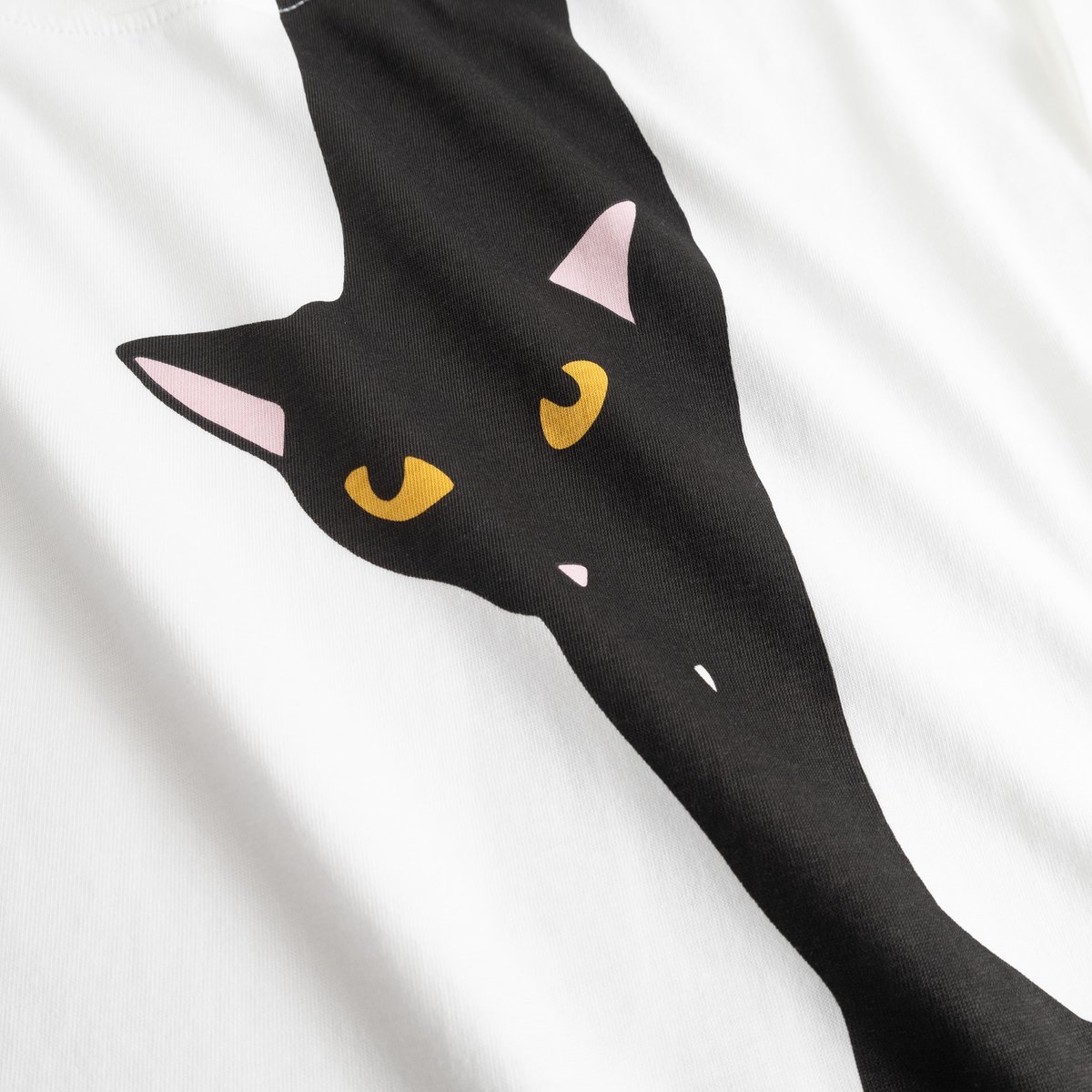 T-shirt Visby Long Cat White