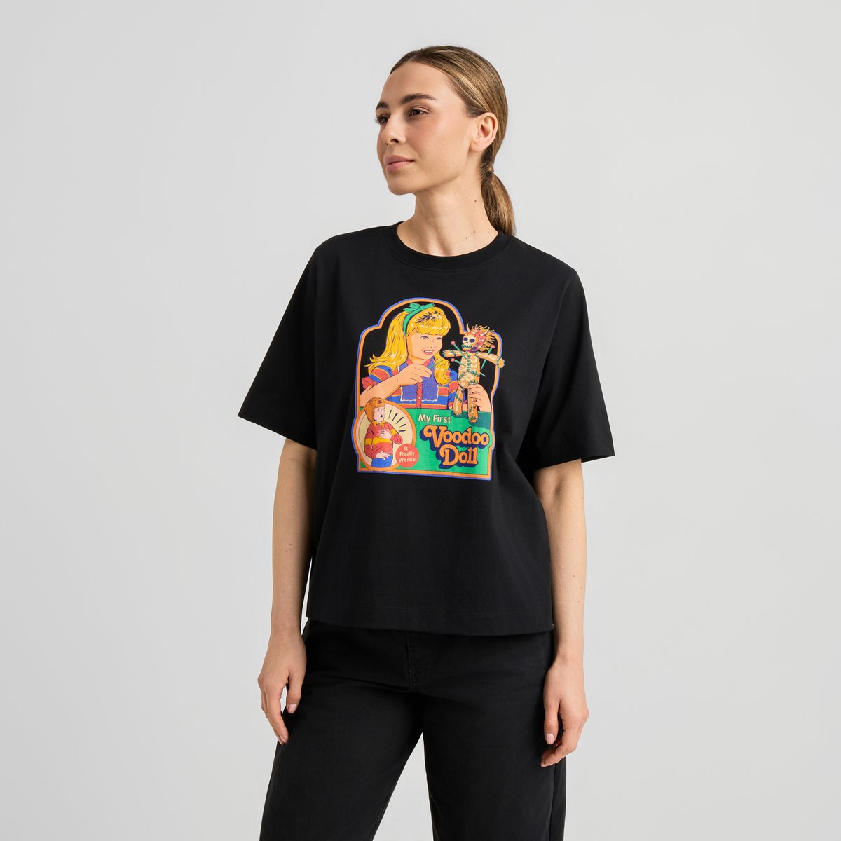 T-shirt Vadstena Voodoo Doll Black