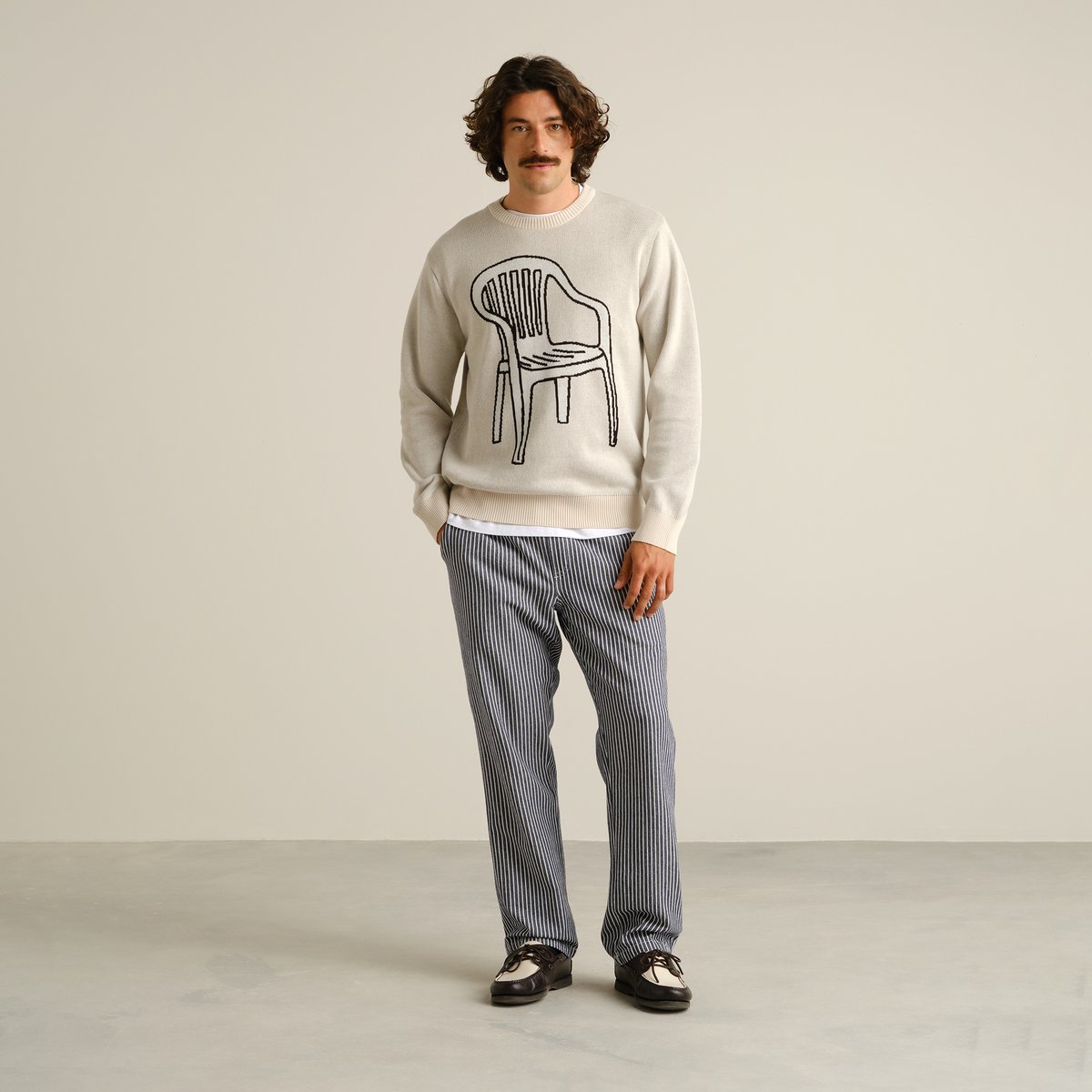 Pants Borrby Work Stripe Blue
