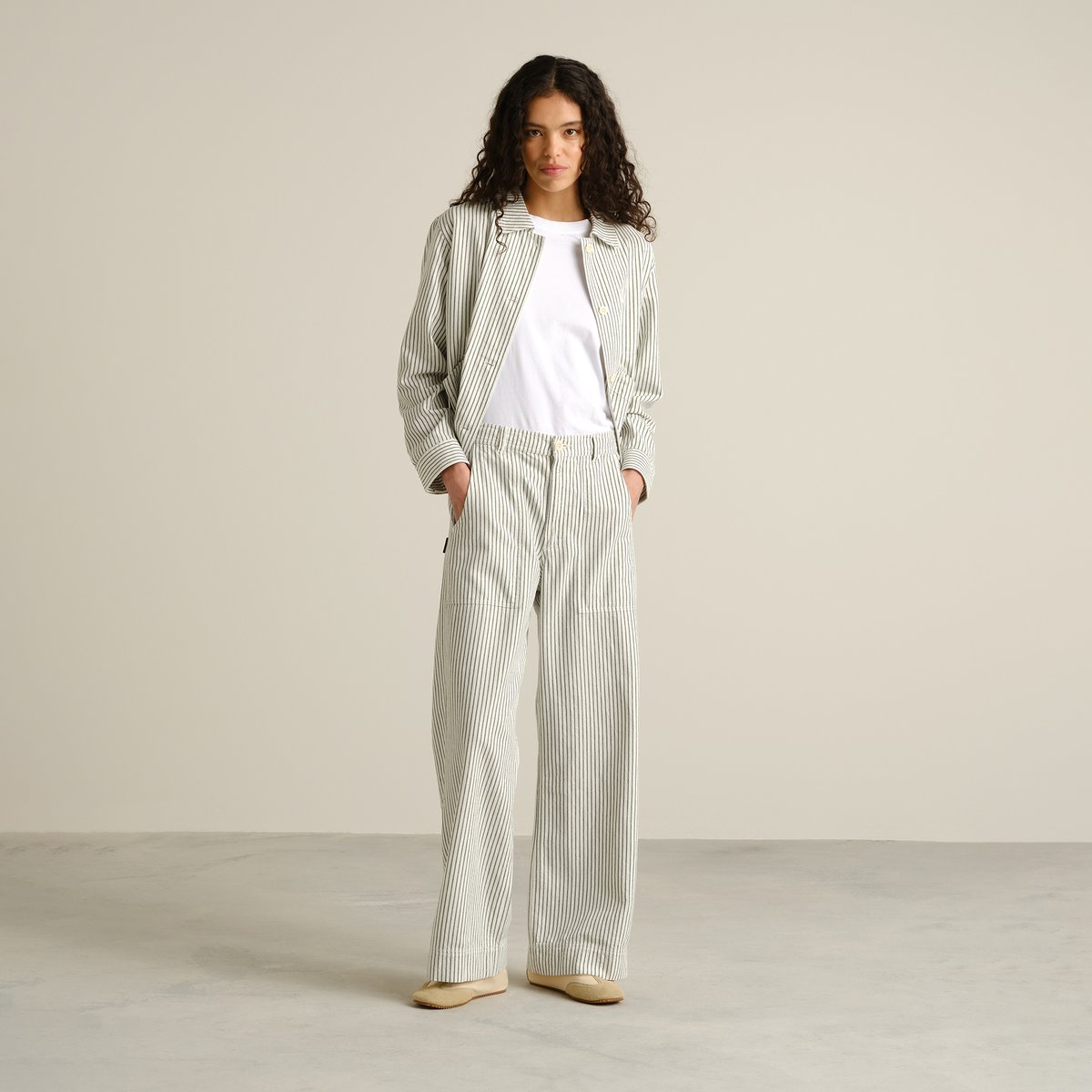 Workwear Pants Vara Work Stripe Forest Green