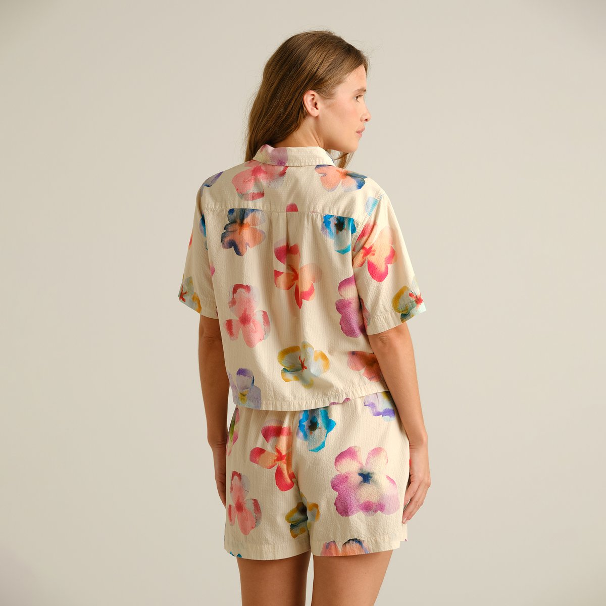 Shirt Grundvik Flower Cut Egg White