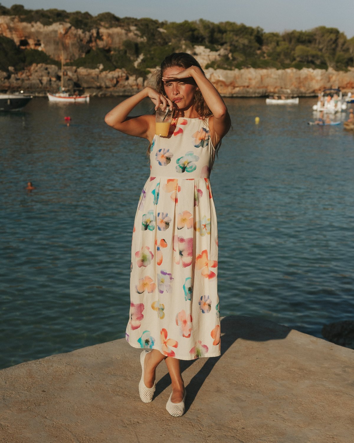 Dress Vallsta Flower Cut Egg White