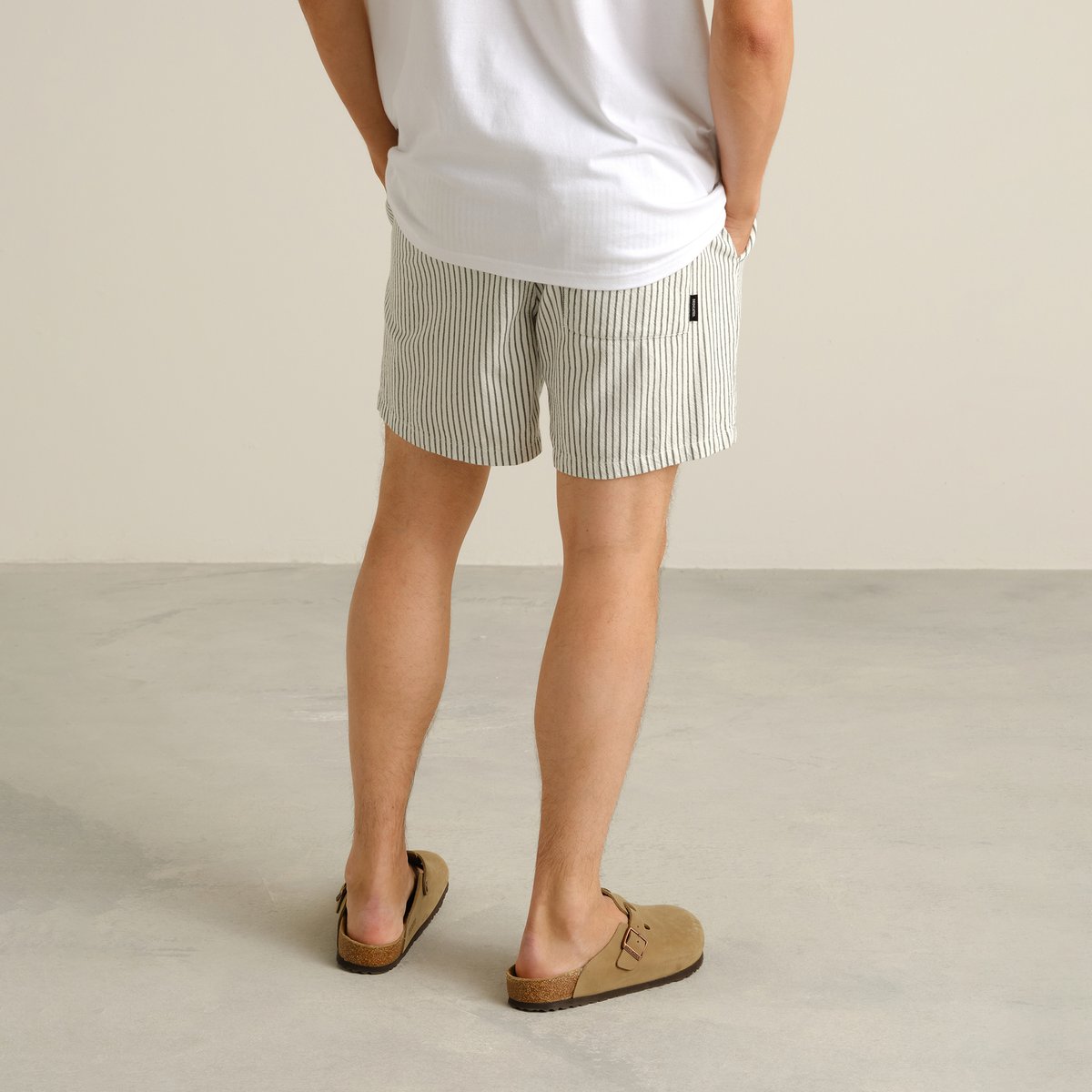 Shorts Sibbarp Work Stripe Forest Green