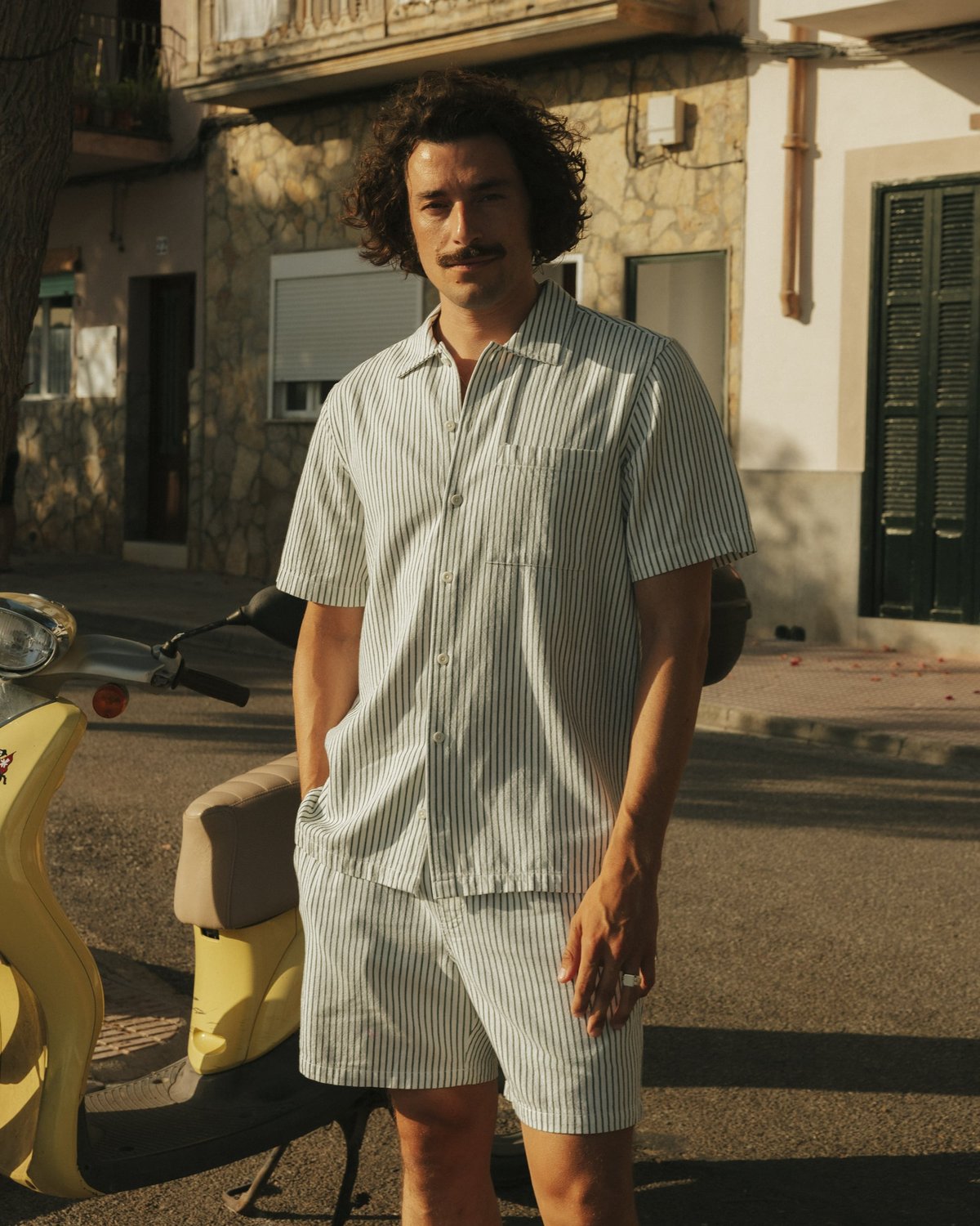 Shirt Brantevik Work Stripe Forest Green