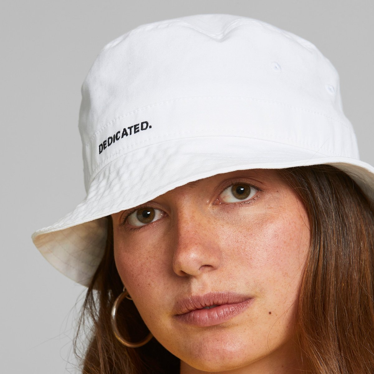 Bucket Hat Dedicated Logo White