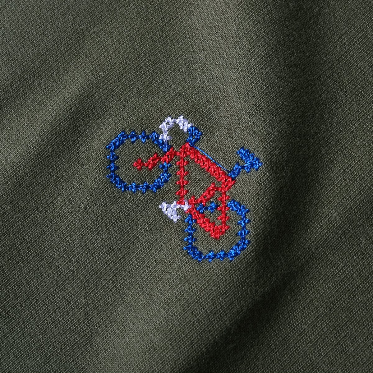 Sweatshirt Malmoe Stitch Bike Leaf Green
