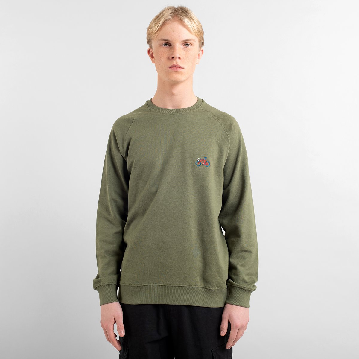 Sweatshirt Malmoe Stitch Bike Leaf Green