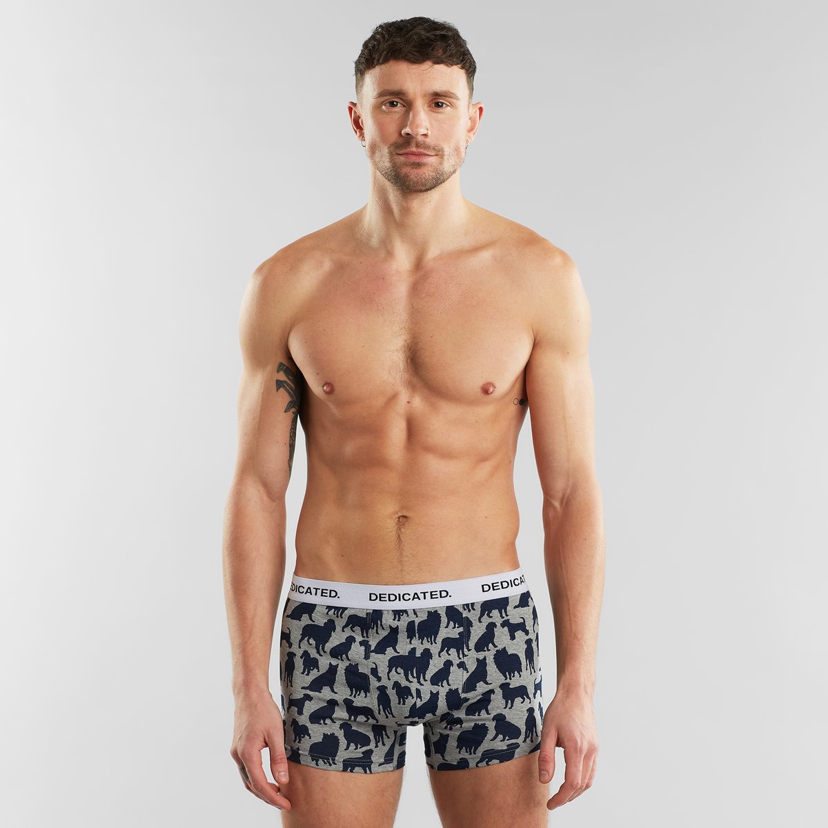 Boxer Briefs Kalix Dog Shapes Grey Melange
