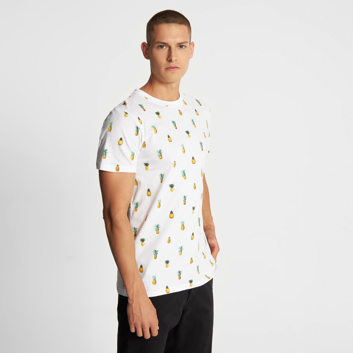 T-shirt Stockholm Pineapples White