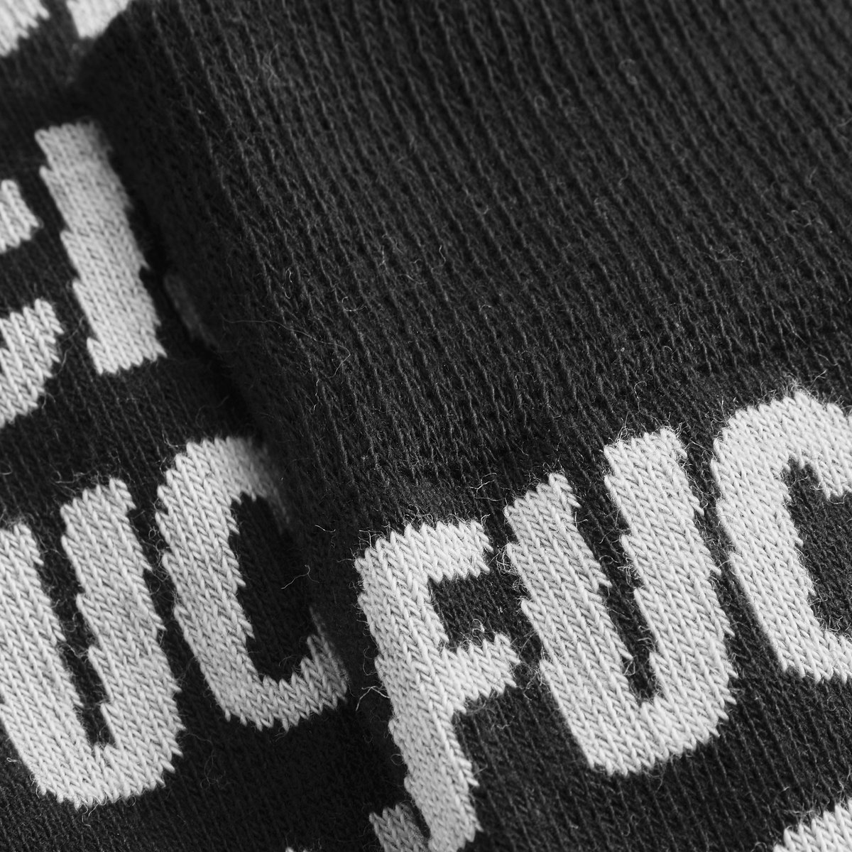 Socks Sigtuna Fuck Racism Pattern Black