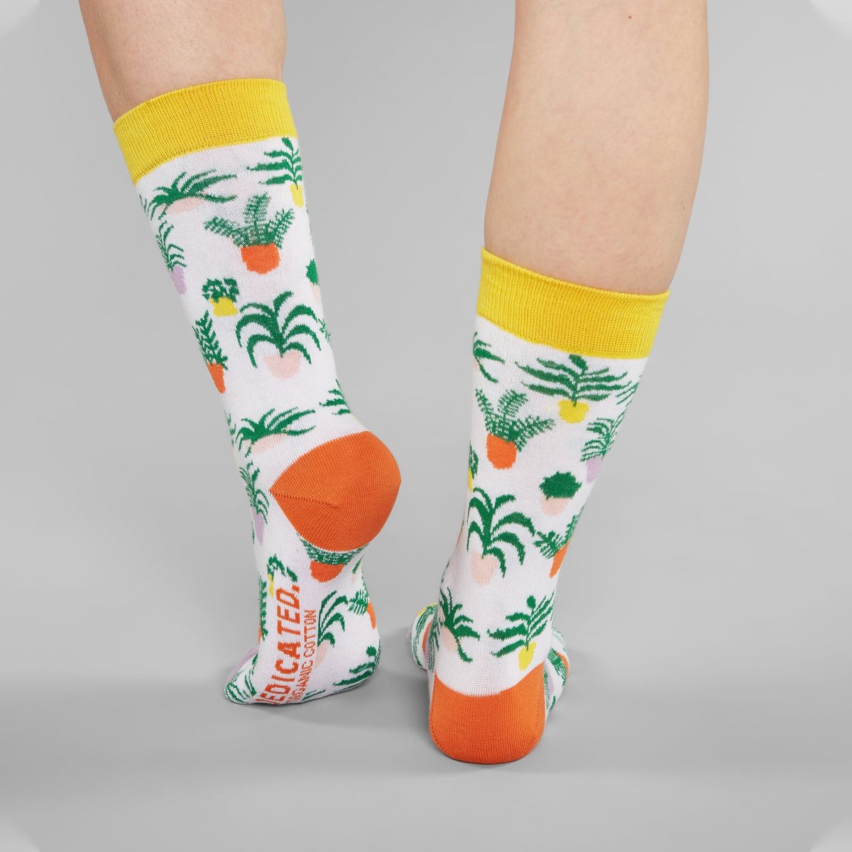 Socks Sigtuna Plants White