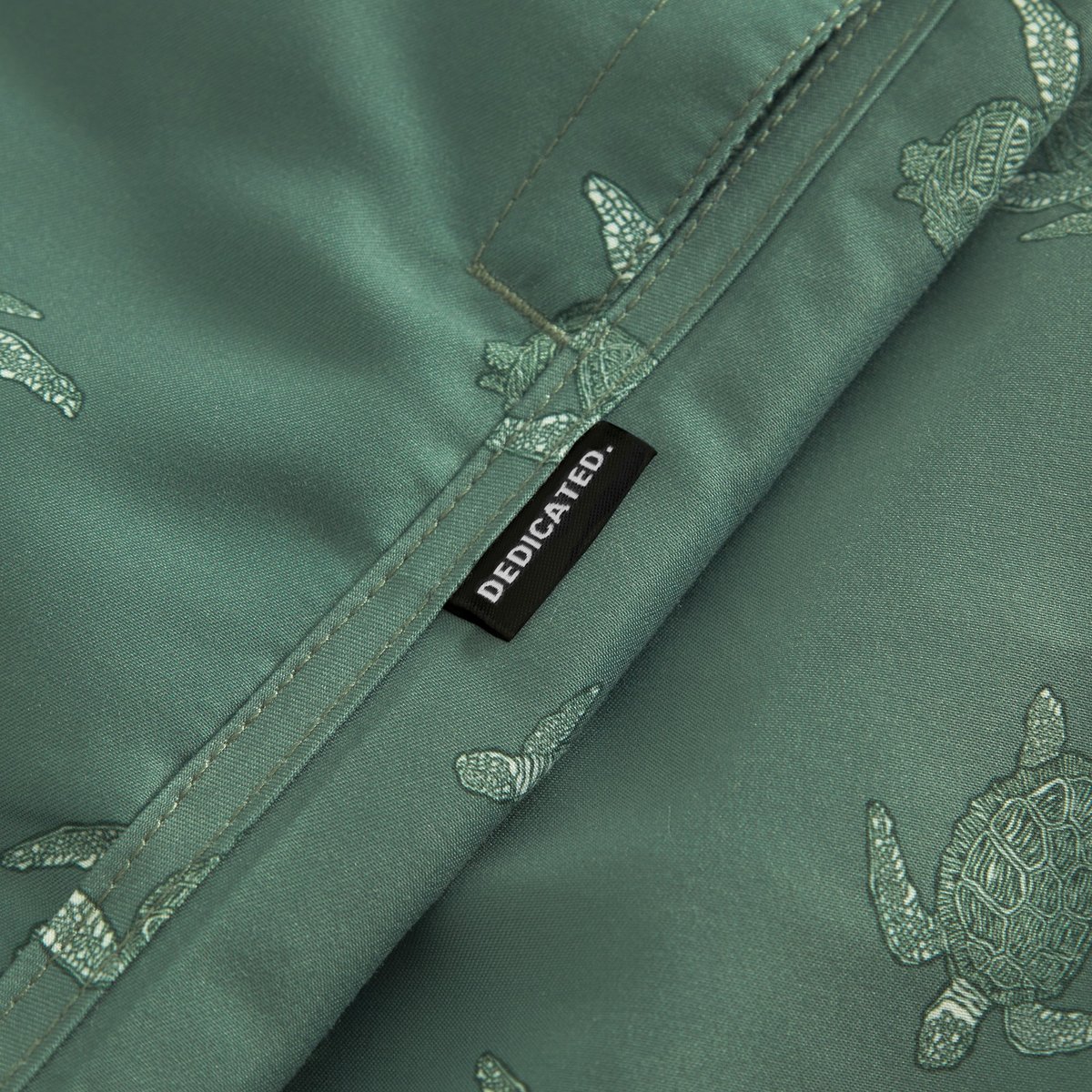 Swim Shorts Sandhamn Sea Turtles Forest Green