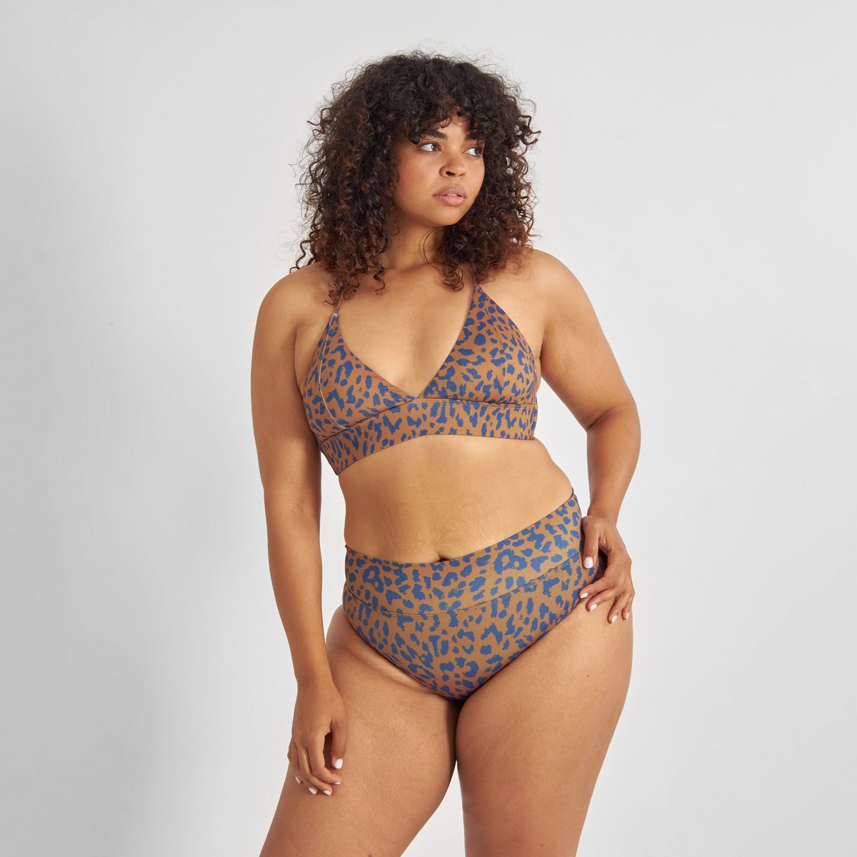 Bikini Top Alva Leopard Light Brown