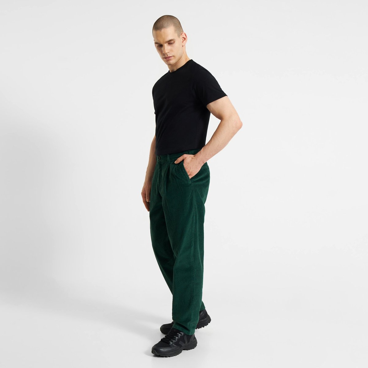 Pants Sollentuna Corduroy Dark Green