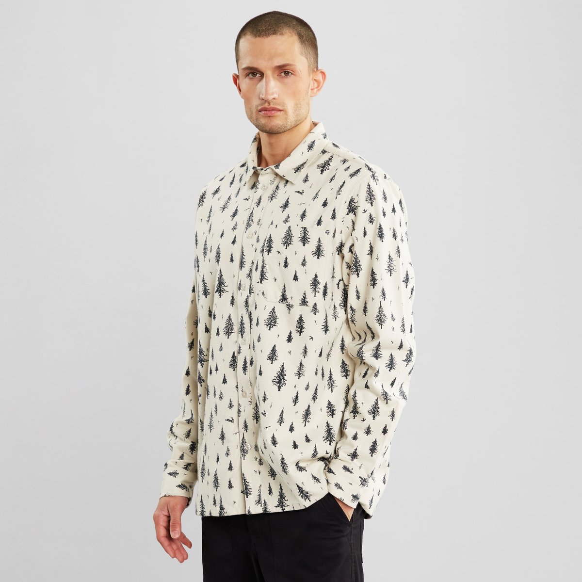 Shirt Rute Pen Forest Bone White