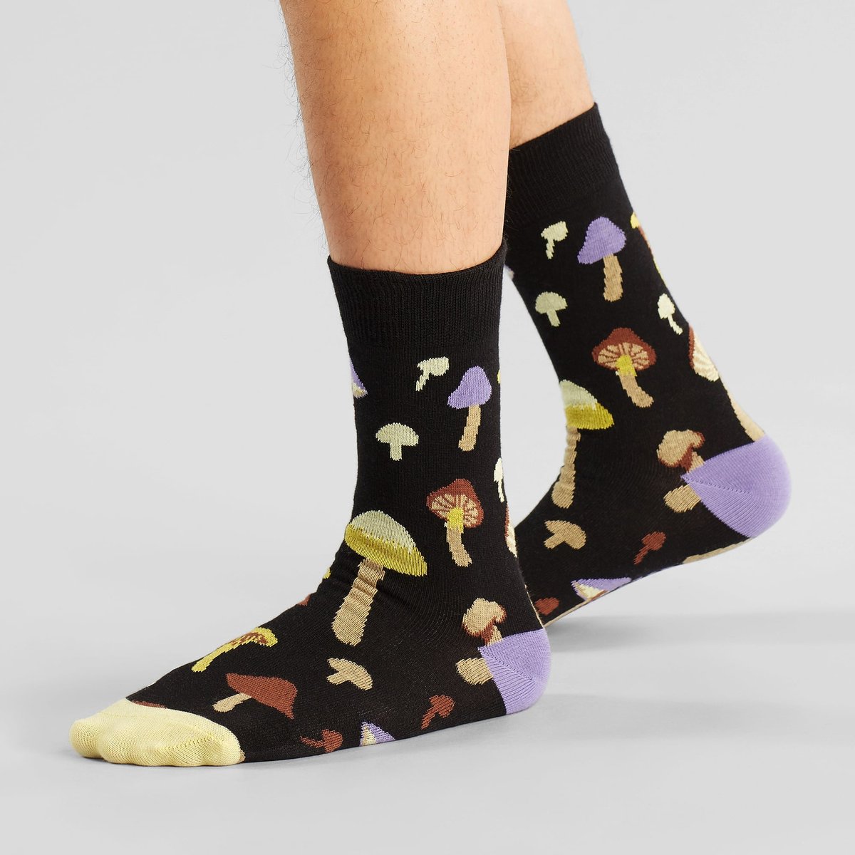 Socks Sigtuna Mushrooms Black