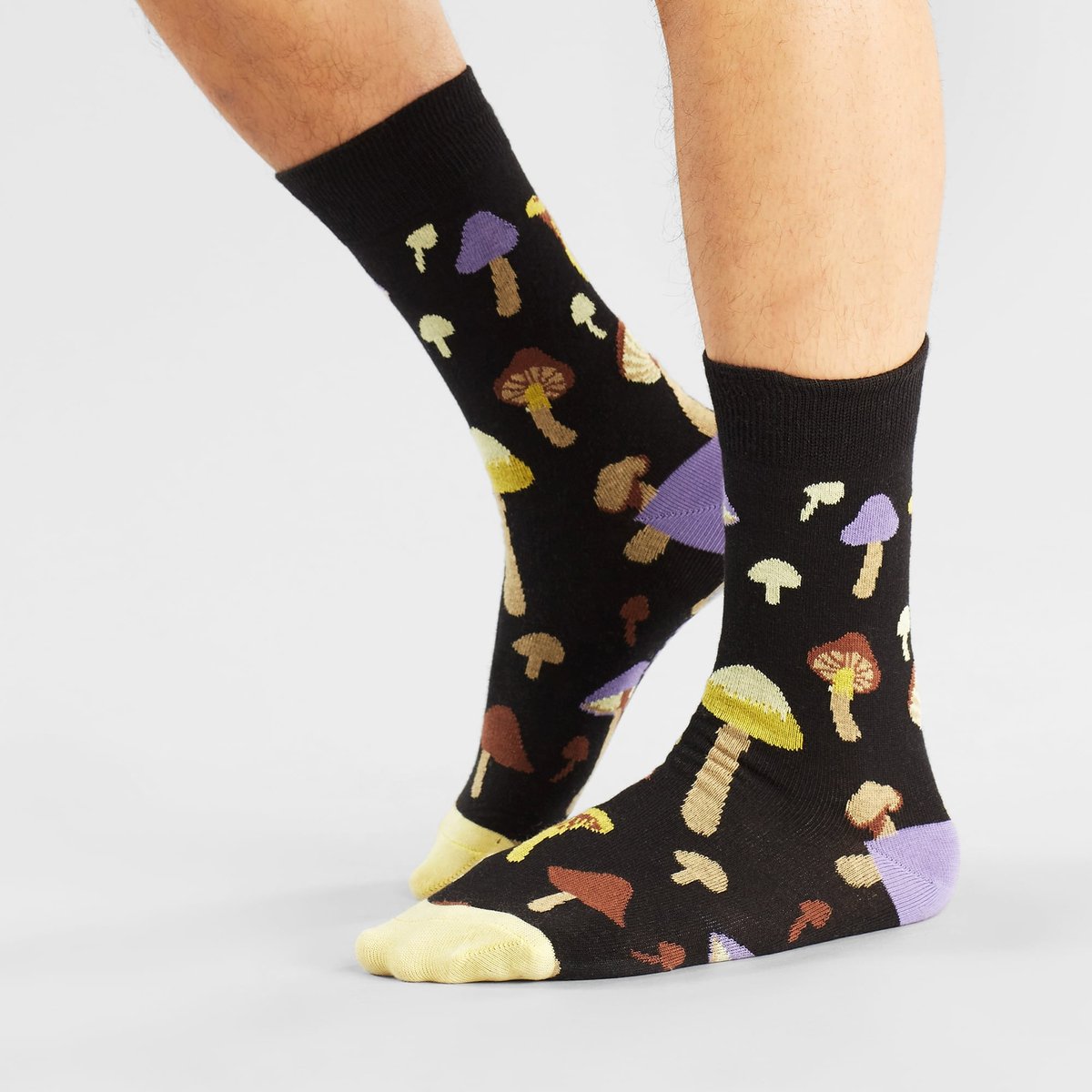 Socks Sigtuna Mushrooms Black