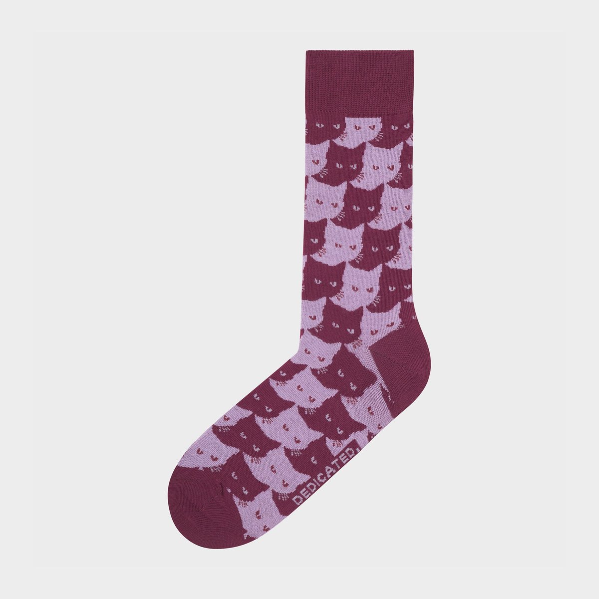 Socks Sigtuna Pepita Cats Burgundy