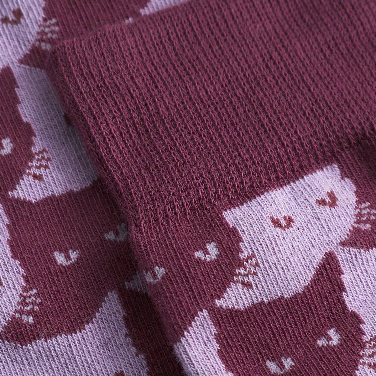 Socks Sigtuna Pepita Cats Burgundy