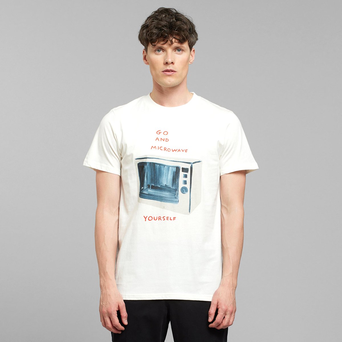T-shirt Stockholm Shrigley Microwave Off White