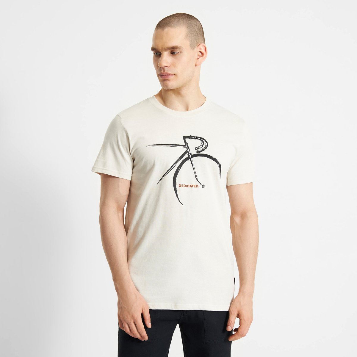 T-shirt Stockholm Side Bike Oat White
