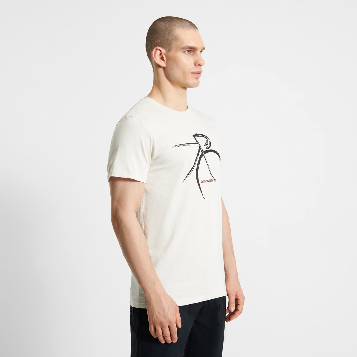 T-shirt Stockholm Side Bike Oat White