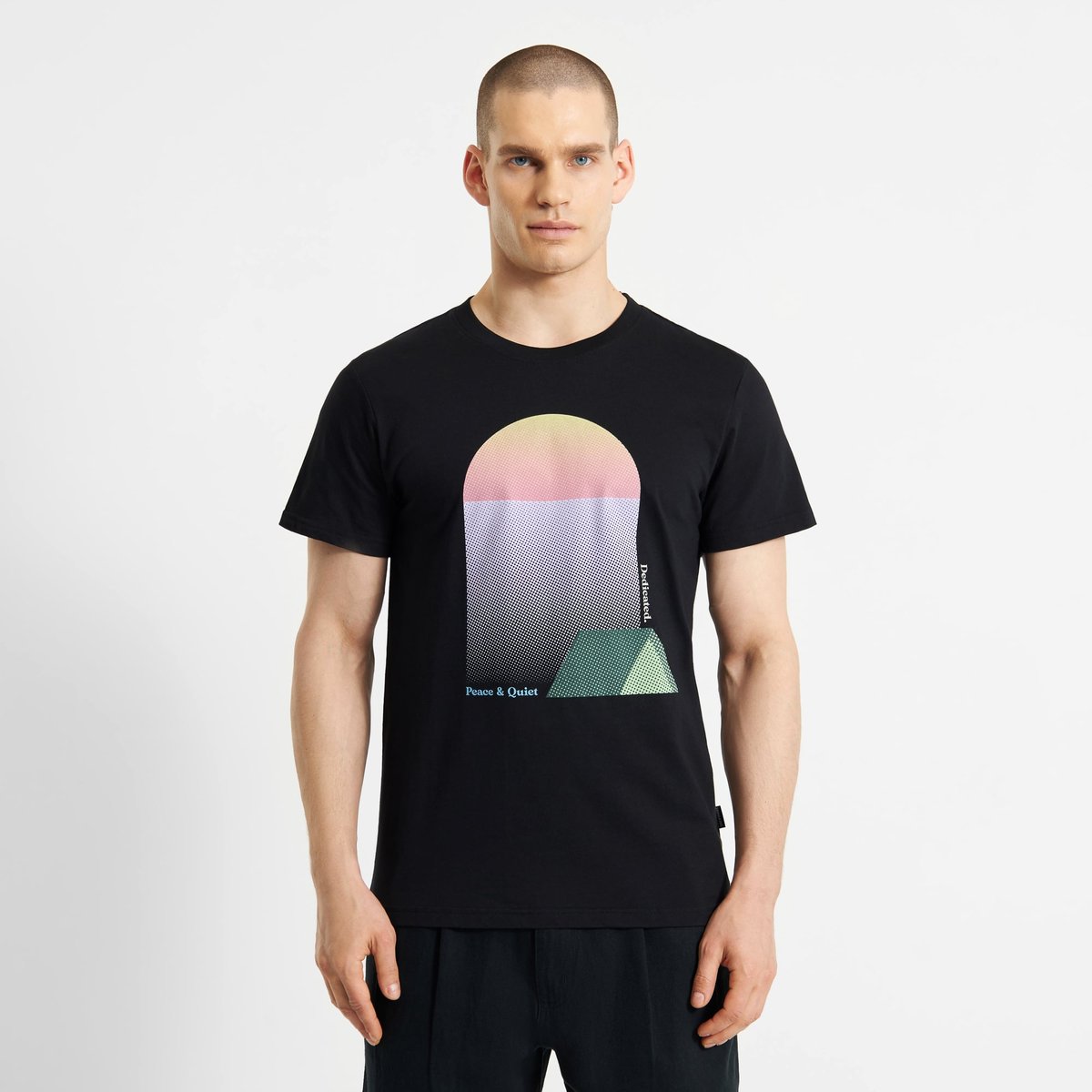 T-shirt Stockholm Tent Sunset Black