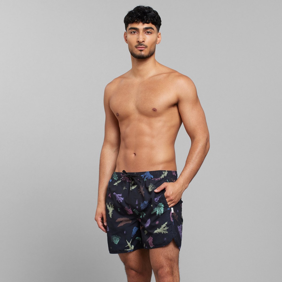 Swim Shorts Sandhamn Coral Gems Black