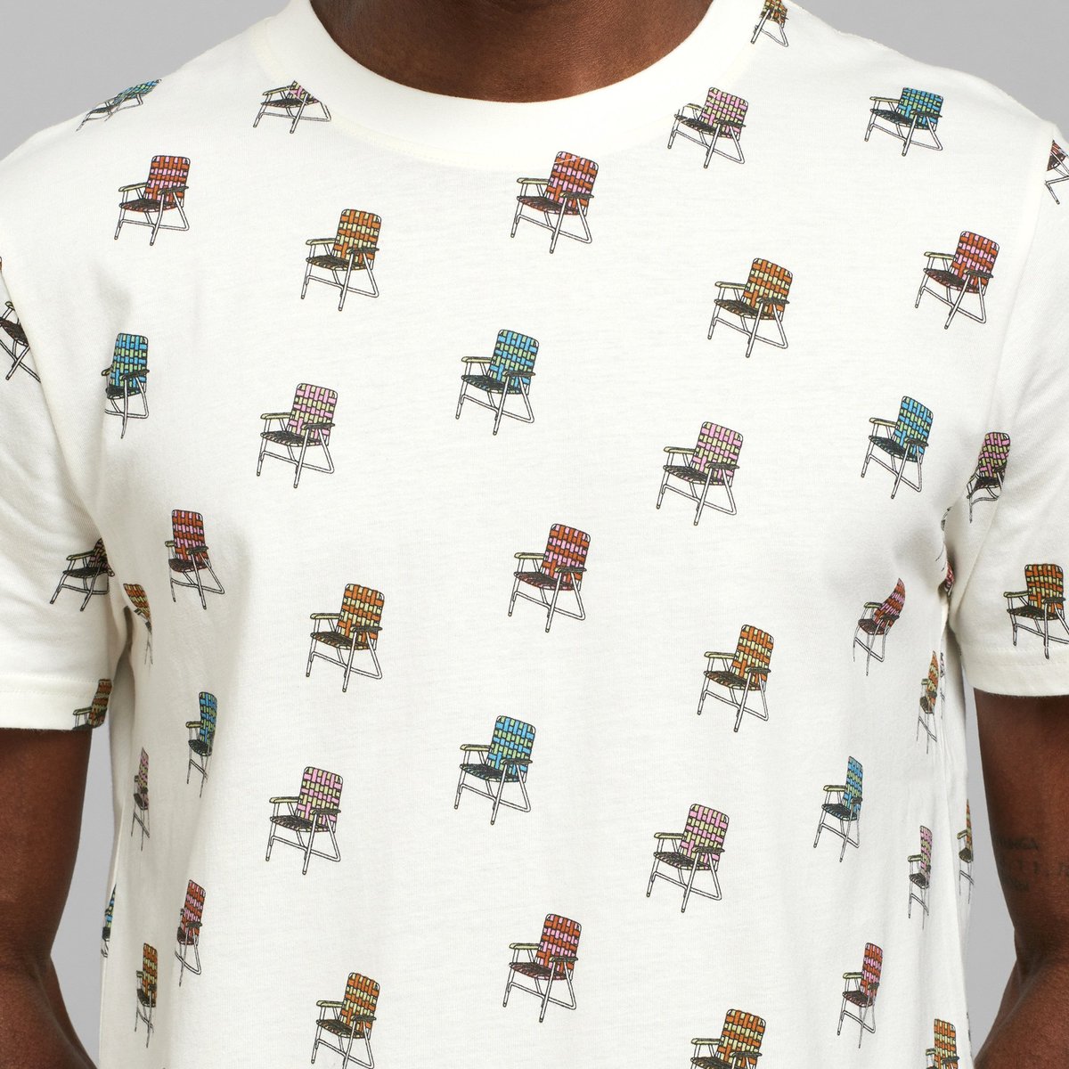 T-shirt Stockholm Lawn Chair AOP Off White