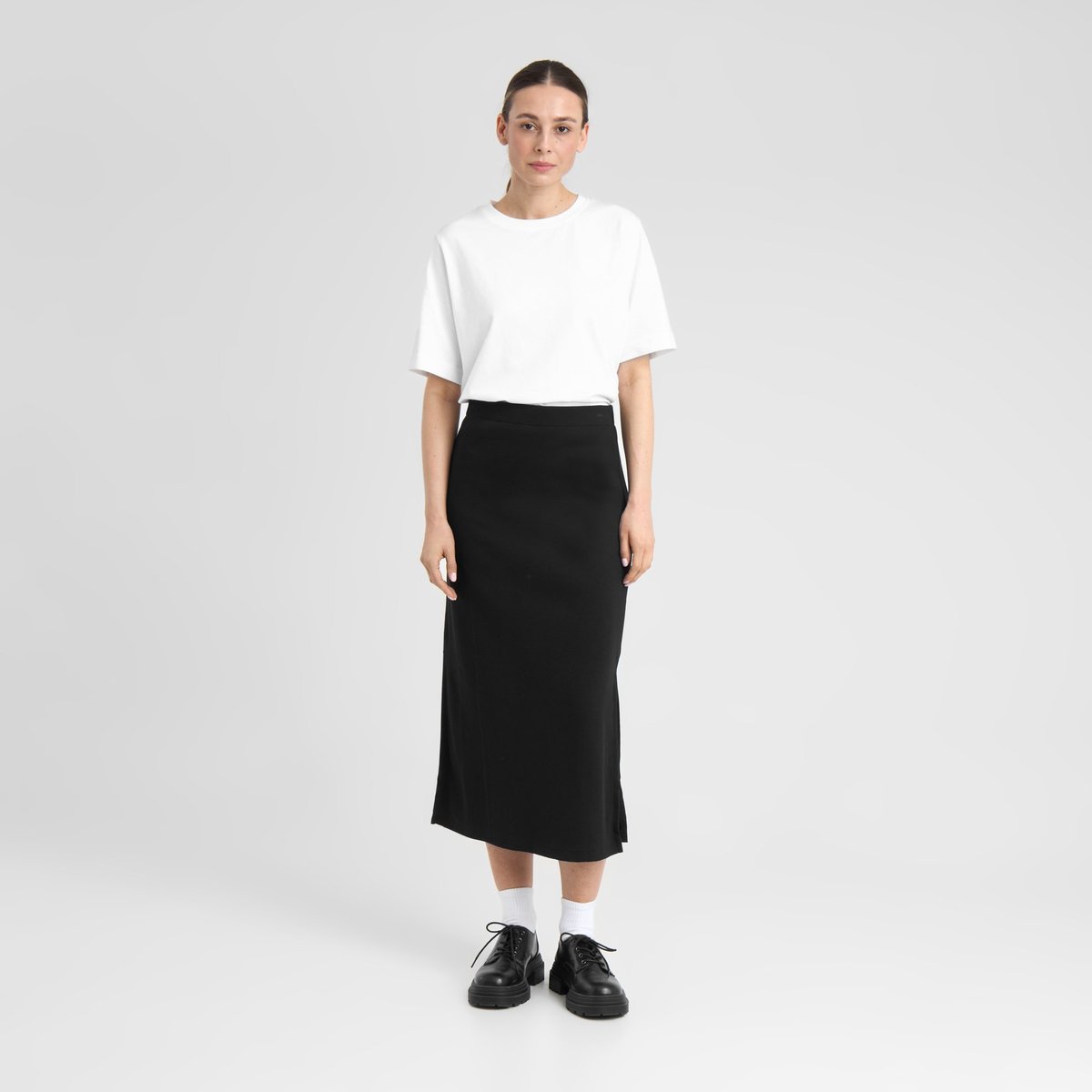 Rib Skirt Kvarnvik Black