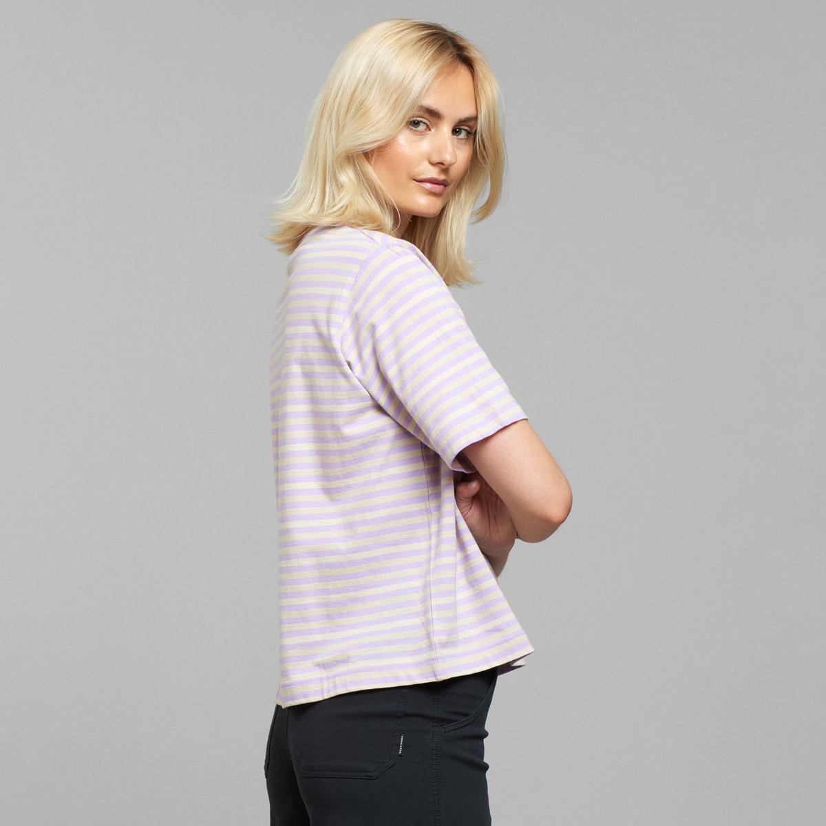 T-shirt Vadstena Rose Purple/Vanilla White